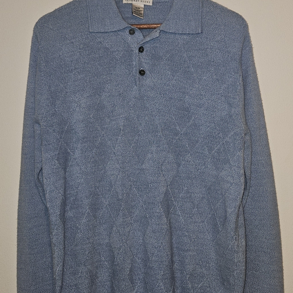 Geoffrey Beene Light Blue Knit Polo